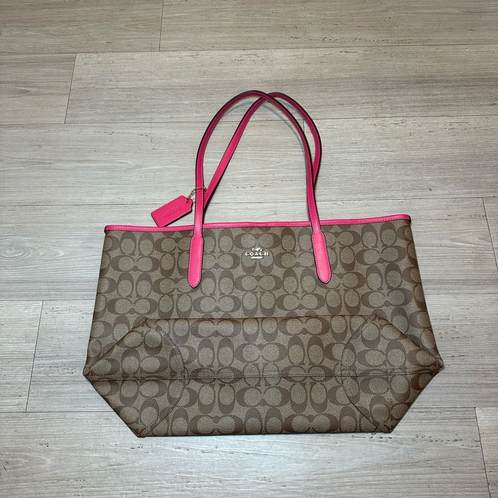 Coach Brown and Pink Shoulder Bag